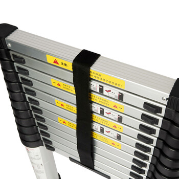 兴航发 铝合金竹节直梯3.8M 铝合金梯子 竹节梯伸缩梯子加厚