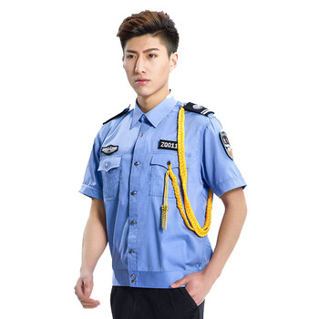 劳保佳 保安服短袖 门卫 物业 小区保安 工作制服  灰色 190 可定制