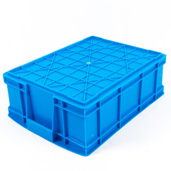 海斯迪克 HK-843 加厚周转箱 大号收纳物流塑料零件盒元件盒物料箱 M17蓝520*370*170
