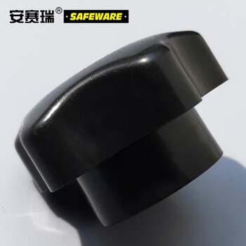 安赛瑞 塑料头梅花手拧螺母 通孔五角实心梅花胶木手柄螺母 M8×37mm 20个装 22569