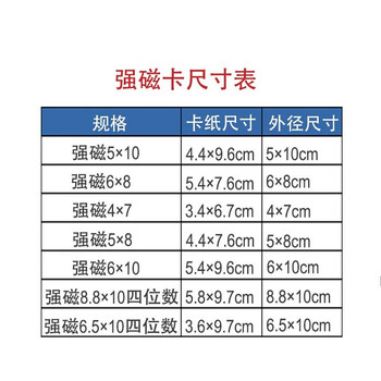 飞尔（FLYER）强磁标签 仓库货架物资标牌 仓位卡货位卡标识牌 物料卡 磁性材料卡 蓝色【4×7cm】20个起订