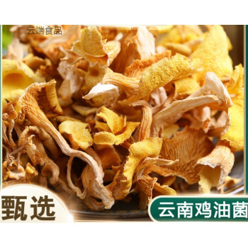 野生菌鸡油菌干货500g黄丝菌云南土特产榆黄磨特级黄香菇煲汤500g
