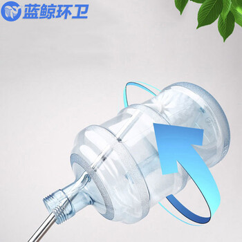 蓝鲸环卫【水桶刷1个装+5包除垢剂】长柄桶装水清洁刷LJHW-9211