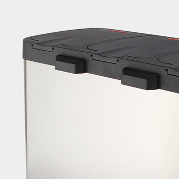 科力邦（Kelibang）不锈钢垃圾桶 脚踏方桶三分类大号带盖分类垃圾桶商场酒店户外环保可回收垃圾箱 27L KB1081