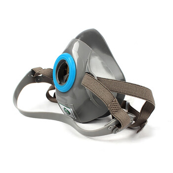 地球 7100 防毒面罩硅胶面罩防毒半面具单滤罐半面具可防护有机蒸气 灰 均码