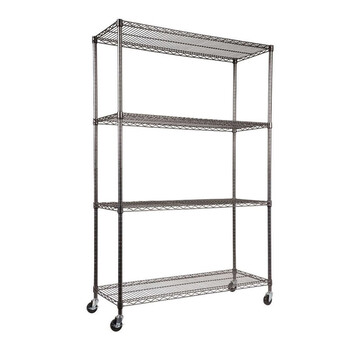 川井（WELLAND）物流转运台车 可定制车间物料周转车 层网置物架 线网货架 四层轻型货架物料架 45*35*160cm