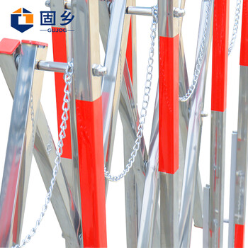 固乡 电力施工伸缩围栏【可定做】高压危险隔离栏（不锈钢拱门伸缩围栏展开2.5米）可移动护栏 隔离栅栏