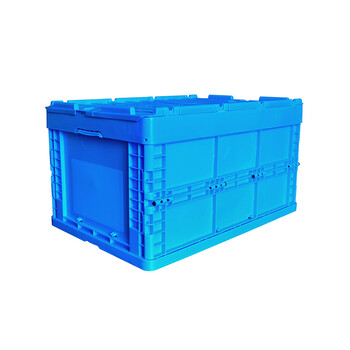创德/CHAIRBORNE 塑料折叠箱加厚全新PP料带盖注塑加厚周转筐周转箱仓储物流折叠筐