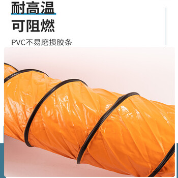链工 通风软管PVC风管伸缩排风管工业帆布螺旋风管耐高温隧道矿用 内直径350mm5米长	