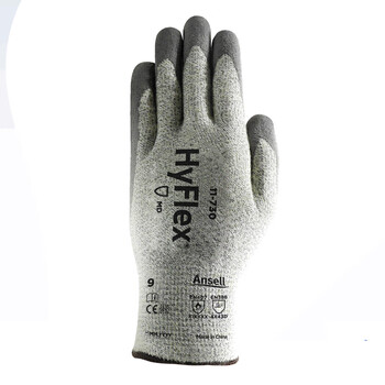 ANSELL安思尔 11-730 5级防切割抗割PU涂层手套 耐用型机械作业手套 8码 定做 1双
