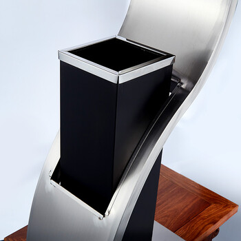 科力邦（Kelibang）不锈钢垃圾桶 宾馆酒店新概念欧式垃圾桶会所电梯烟灰桶S型不锈钢单层盆 KB1071 不锈钢