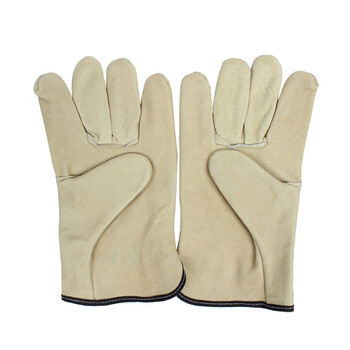 代尔塔（Deltaplus）204159（升级款204160）FB159全猪皮防护手套 弹性掌背舒适透气机械维修 9码 12副