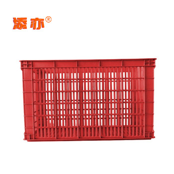 添亦 大号方形塑料筐周转筐工厂用胶框周转箱快递筐 680筐外680*480*410(红色)