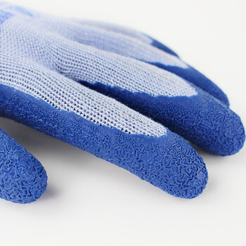 登升#300手套 10针灰纱线乳胶涂掌皱纹 透气防滑耐磨耐用抗撕拉机械维修建筑 12双(一包) 均码