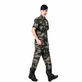 劳保佳 军训服 作训服 保安执勤服 短袖工作服 户外劳保服 工装 套装 夏季军训服 短袖作训服 蓝色 160