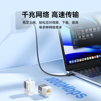 山泽（SAMZHE）六类网络模块 CAT6千兆网线插座面板模块 RJ45水晶头母座电脑网线镀金连接头 工程版 WAN-06