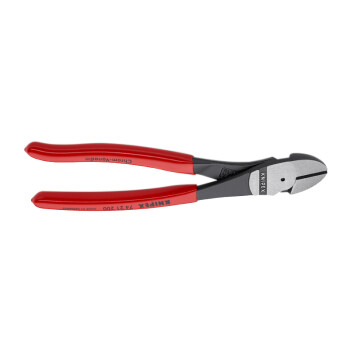 凯尼派克（KNIPEX）74 21 200 省力型斜口钳 抛光 塑料套柄 12°弯头 200mm 切割类工具 钢
