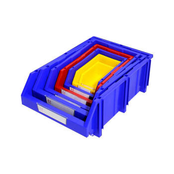 稳斯坦 WST014零件盒塑料组合式零件盒物料盒仓库收纳盒螺丝盒 工具盒 斜口 黄450*300*170mm