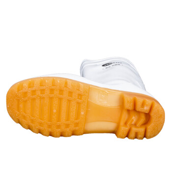 朗莱斯特工业水鞋 PVC耐酸碱劳保高筒雨靴LL-1-01 43码 白色 1双