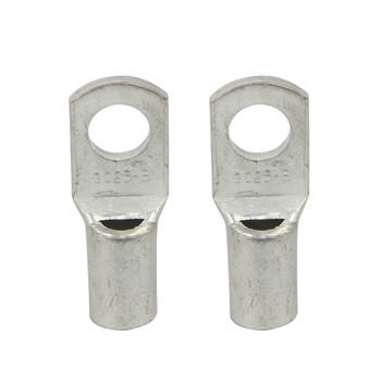 天旭 SC系列25平方窥口铜鼻子压线鼻接线端子紫铜镀锡铜线耳冷压裸端子铜线接头插针SC25-8 200只/包  1包