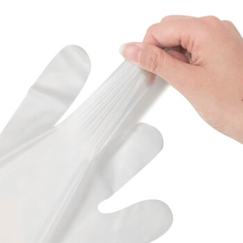 英科医疗 一次性CPE手套 加厚餐饮防护手套 透明色 中号M码 100只/盒