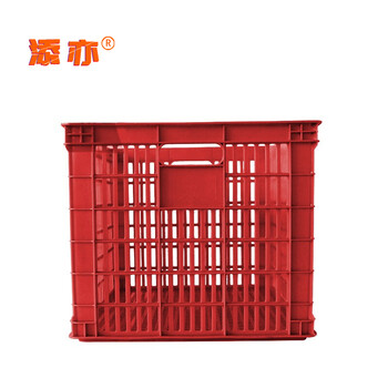 添亦 大号方形塑料筐周转筐工厂用胶框周转箱快递筐 680筐外680*480*410(红色)