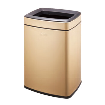南 SF10-F01 长方形房间桶 闪银香槟金 商用酒店宾馆客房不锈钢南方垃圾桶 果皮桶 内桶容量10升