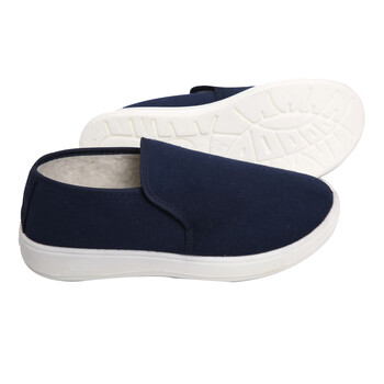 星工（XINGGONG）冬季防静电棉鞋 PU中巾棉鞋 无尘防尘鞋保暖型 藏青PU底36码