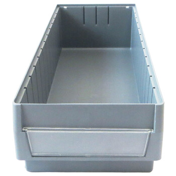 兰诗（LAUTEE）6023H 分隔式多功能零件盒 塑料分格箱配件收纳箱 灰色600*235*140