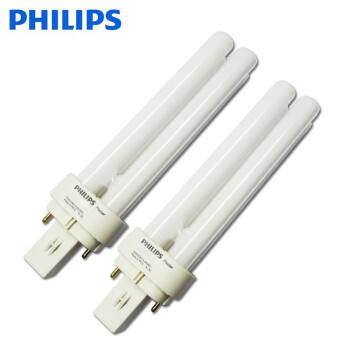 PHILIPS飞利浦PL-C插拔管插口节能灯2P两针26W中性光4000K 10支/盒 1盒