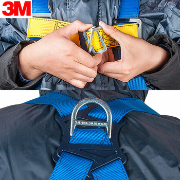 3M 凯比特1390010+1390398全身5点式安全带 施工户外防坠落套装配双钩缓冲安全绳 1套