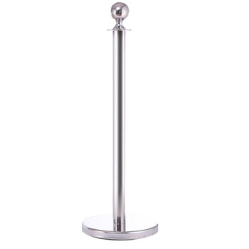 海斯迪克 HK-342 圆球隔离护栏 礼宾围栏 迎宾柱 银行酒店护栏安全线围栏杆 钛金色警戒杆（1根）不含绳子