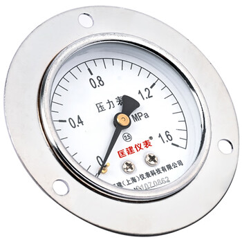 匡建仪表（CONJANT）Y-60ZT压力表轴向带边 水压油压液压表 高精度压力表 M14*1.5螺纹 0-1.6MPa