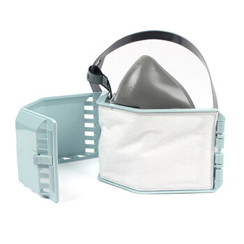 地球 3200 防尘半面罩防颗粒物半面罩防粉尘半面罩 灰1个