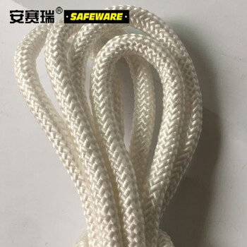 安赛瑞 尼龙绳 16编PP塑料绳 多股编织 高强度粗细 白色绳子 Φ10mm×100m 10782