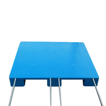 稳斯坦 WST141 实心塑料托盘 防潮栈板卡板仓库叉车九脚托板平板 0.8*0.6米加厚加三钢