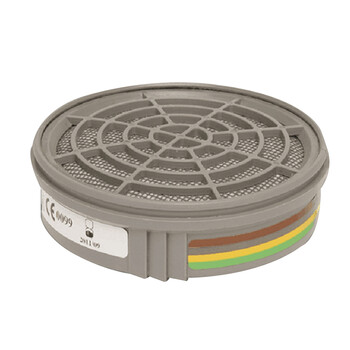 代尔塔（Deltaplus）105130 M6000 A1B1E1K1 长效型滤盒综合1级  1对（与半面罩105006搭配使用）