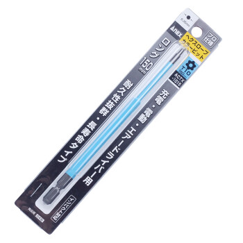 安力士牌（ANEX）梅花内六角批咀ACTX-1015带孔风批头T10X150mm梅花型电动批嘴 星型螺丝刀
