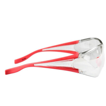 代尔塔（Deltaplus）101126 时尚型护目镜全贴面弧形 安全骑行眼镜PC镜片 防刮擦防紫外线防雾 定做 红色 2副