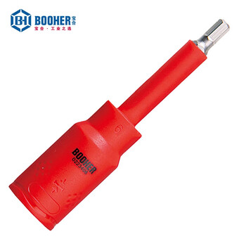 宝合(BOOHER)1/2"绝缘公制旋具套筒4x120MM