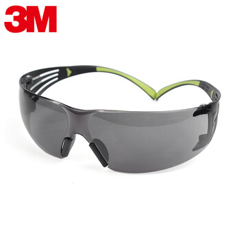 3M 护目镜防风沙抗冲击骑行防雾防尘劳保工业打磨防护眼镜 SF402AF灰色防雾 (5付) 定做