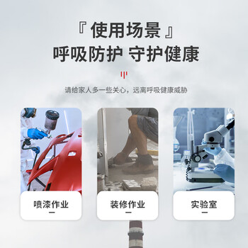 3M6800防毒面具全面罩防有毒气体喷漆配6006滤盒10片滤棉