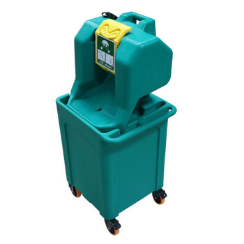 星工(XINGGONG)便携式滚塑60LPE推车移动洗眼器2号 双口紧急冲淋洗眼睛 验厂工业实验室 BTBG60-P2