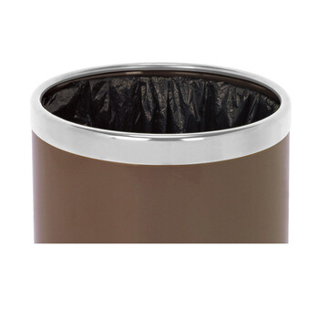 南 GPX-45 南方多层圆形垃圾桶 钢圈咖啡色 商用酒店宾馆客房垃圾桶 房间桶 果皮桶 内桶容量9.8升