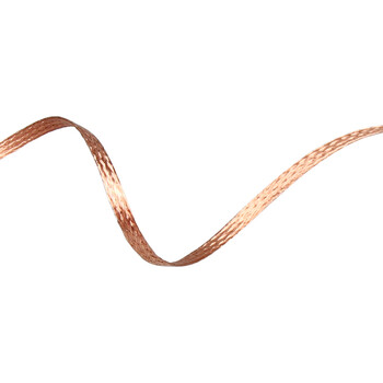 BOWERY铜编织接地线桥架接地线铜编织带跨地连接线电箱铜扁线4平方200mm长 100根