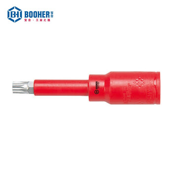 宝合(BOOHER)1/2"系列绝缘12角旋具套筒M12x120mm