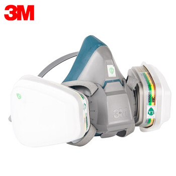 3M 6200升级版防毒面具硅胶喷漆防尘6502+6006甲醛等综合毒气防护套装组合7件套 定做