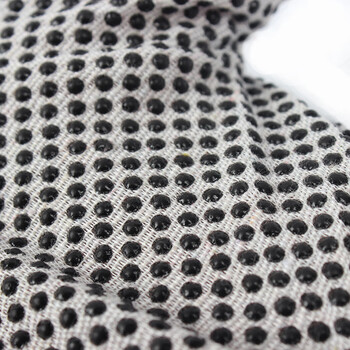 SAFEMAN君御 7300 耐磨劳保 点胶点塑防滑帆布搬运手套 长度25cm   5副/扎