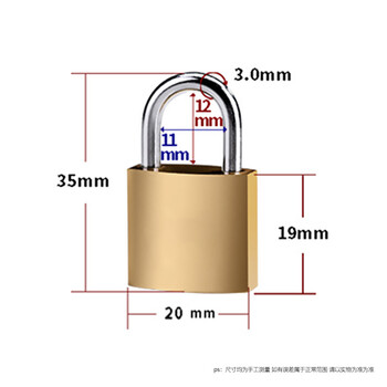 飞尔（FLYER）单开仿铜挂锁【20mm 单开 12把】