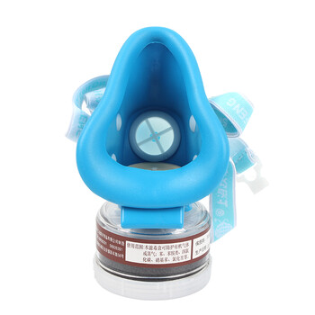 地球 2596A 3号防毒硅胶半面罩单滤盒防护有机气体及蒸汽 蓝 均码